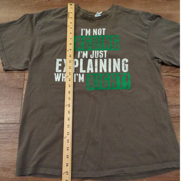 VTG I'm Not Arguing I'm Just Explaining Why I'm Right Adult XL Shirt Joke Y2K - Picture 3 of 8